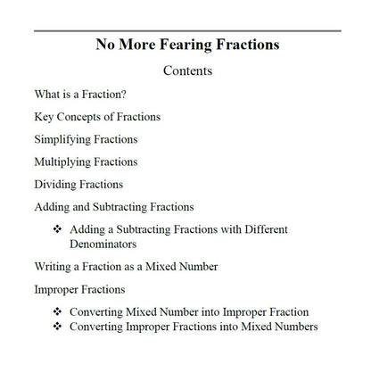 No More Fearing Fractions